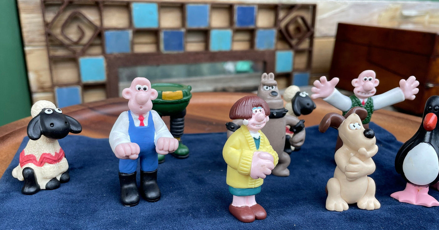 A large collection of Wallace and Gromit figures 1989
