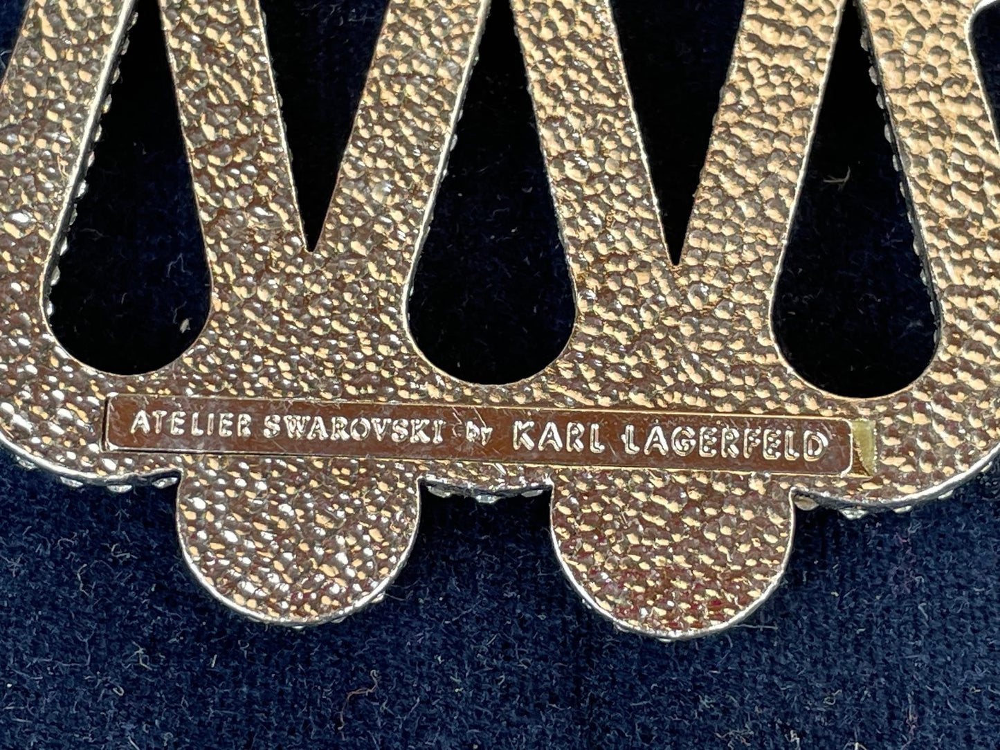 Atelier Swarovski Karl Lagerfeld Brooch Pendant – Crystal & Cabochon Vintage Designer Statement Pin, Collectible Couture Jewellery