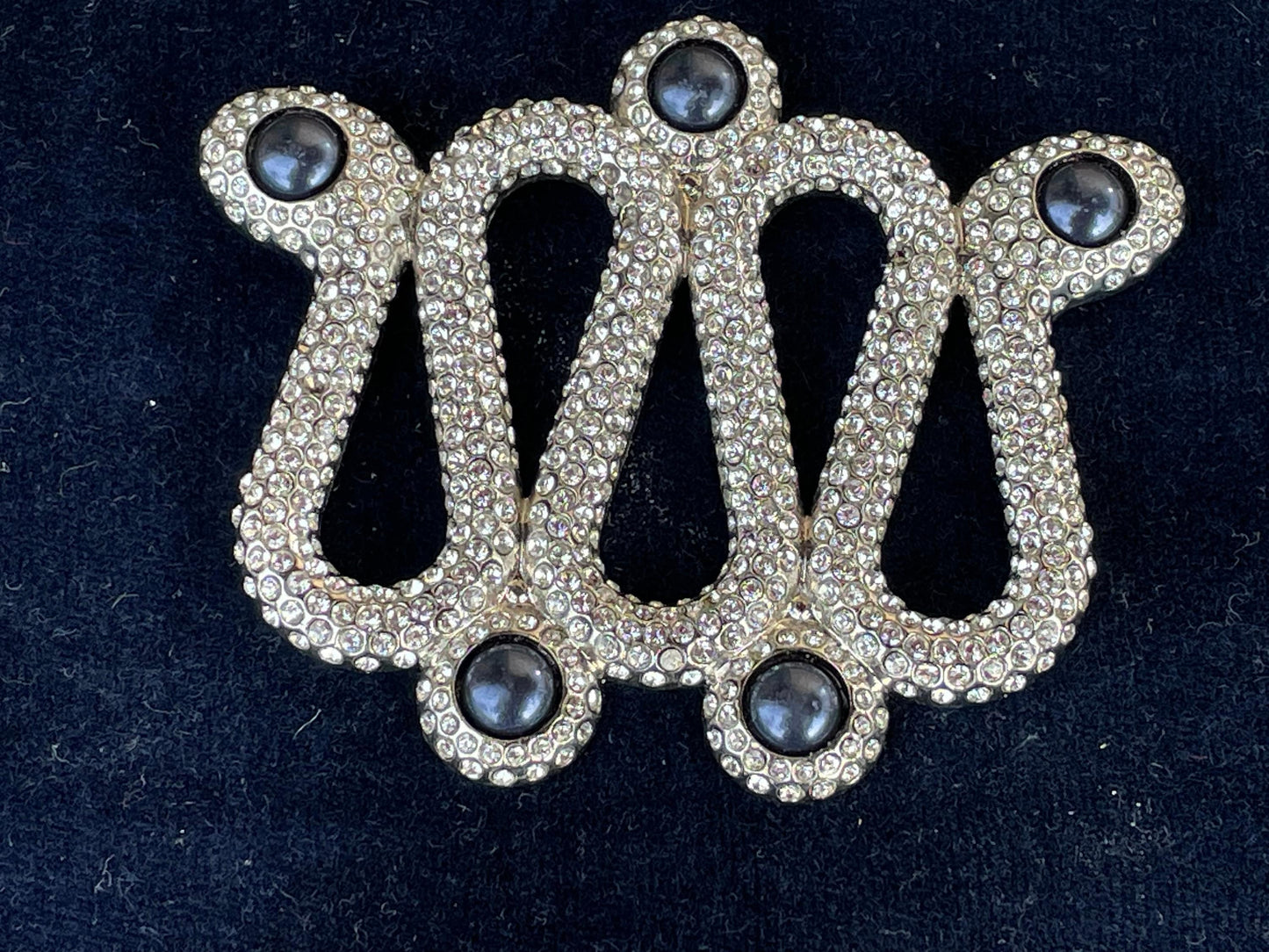 Atelier Swarovski Karl Lagerfeld Brooch Pendant – Crystal & Cabochon Vintage Designer Statement Pin, Collectible Couture Jewellery