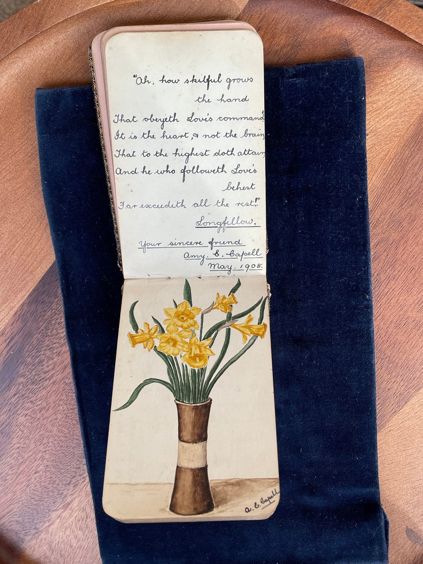 An Edwardian sketch book with poetry, music, paintings, drawings, signatures and quotes etc