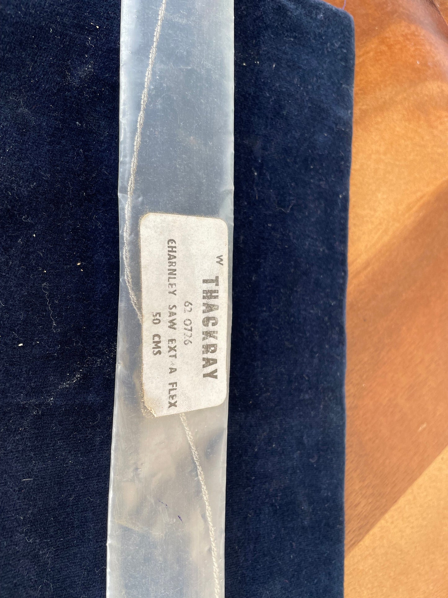 An original Thackray Charnley bone saw 50cm owned by Dr Paris Edwards who carried out first hip replacement