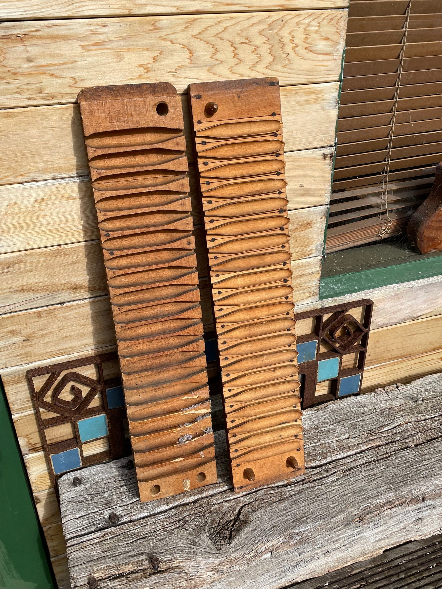Antique wooden cigar press by Astra J.C Muller Universelle 56cm long