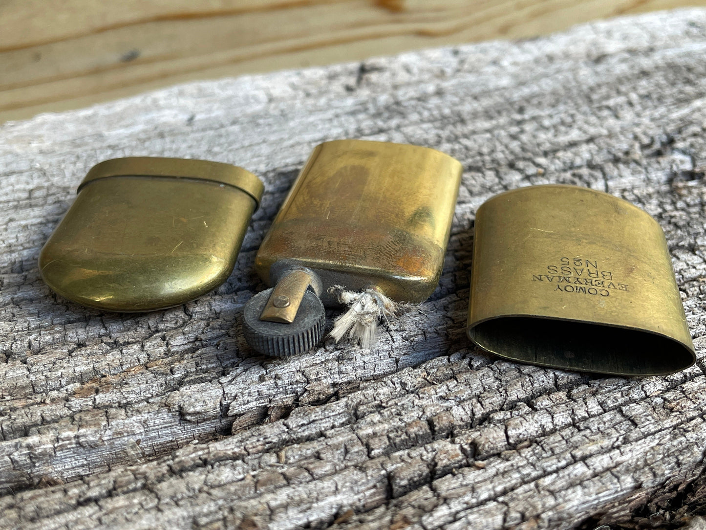 Comoy Everyman Brass No5 Antique lighter 7cm long