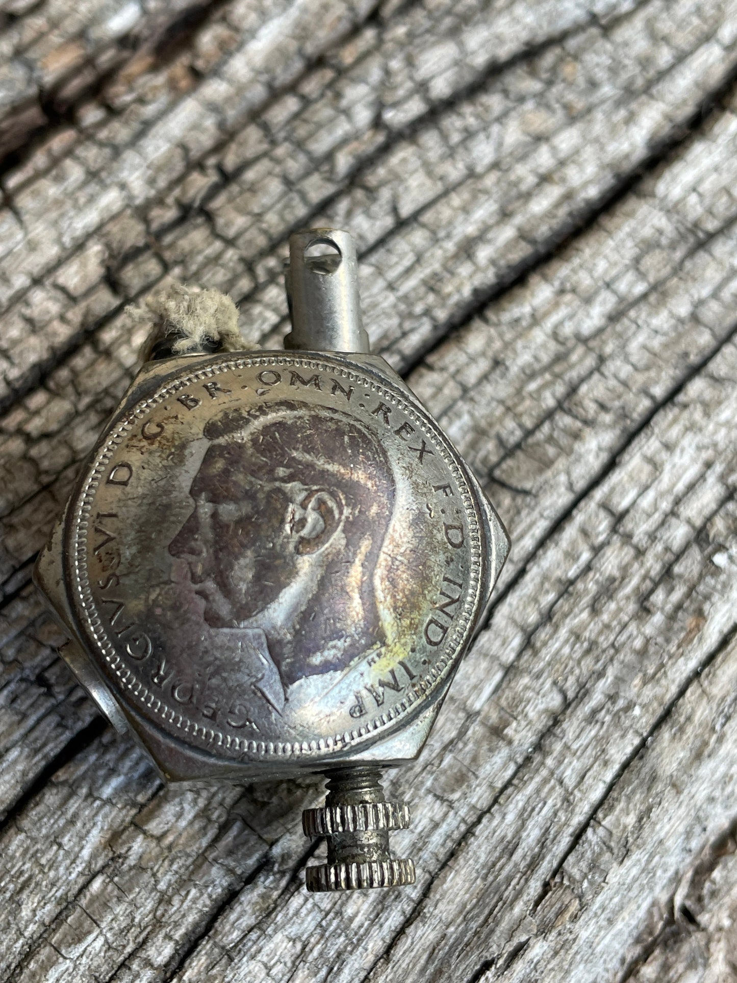 Rare WW2 trench art fuel lighter 43mm long