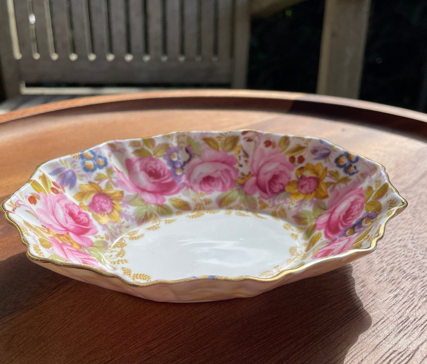 Vintage Royal Albert Serena Reg No 839329 Oval Dish Bone China, Made in England 15cm across