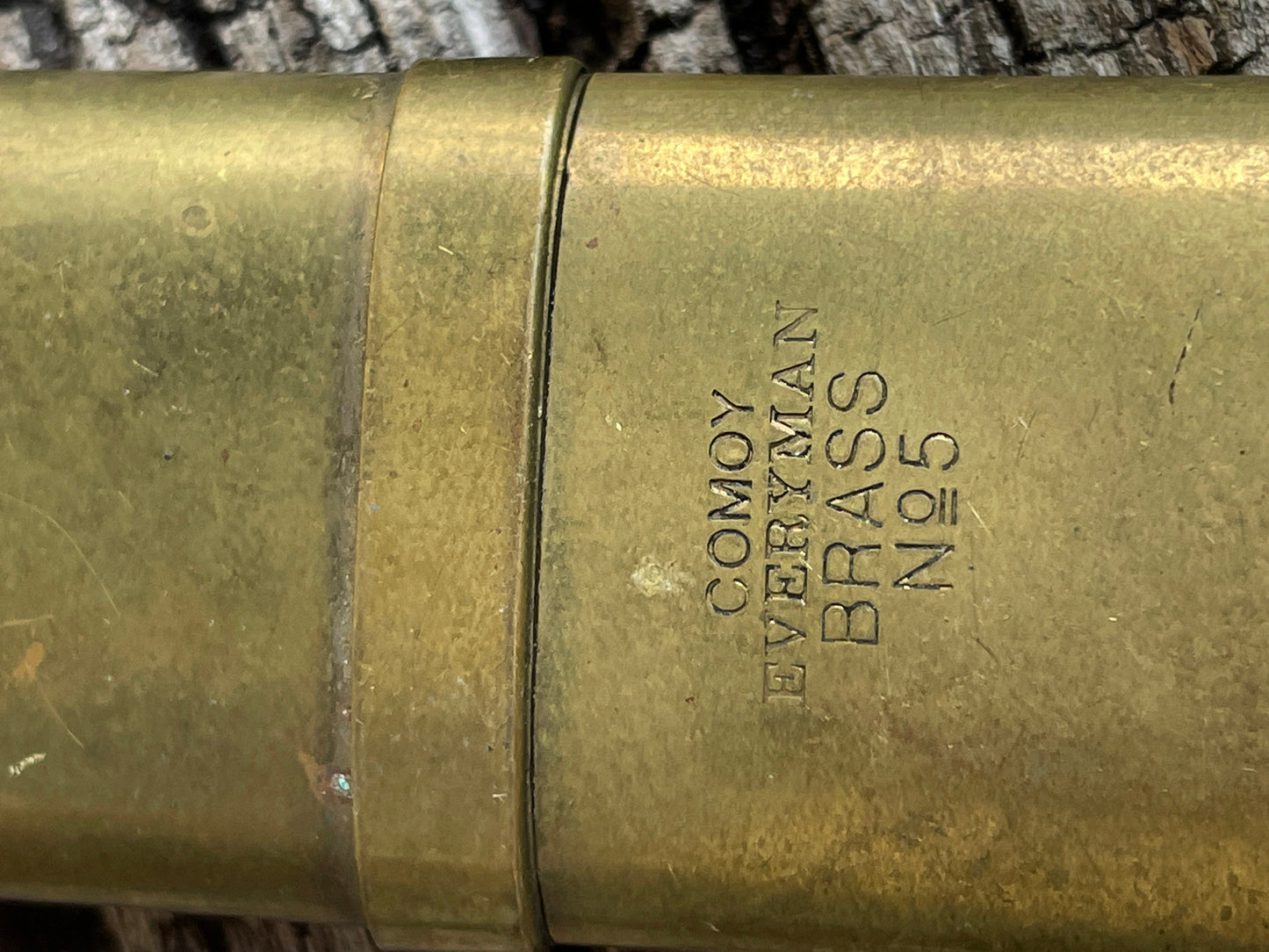 Comoy Everyman Brass No5 Antique lighter 7cm long