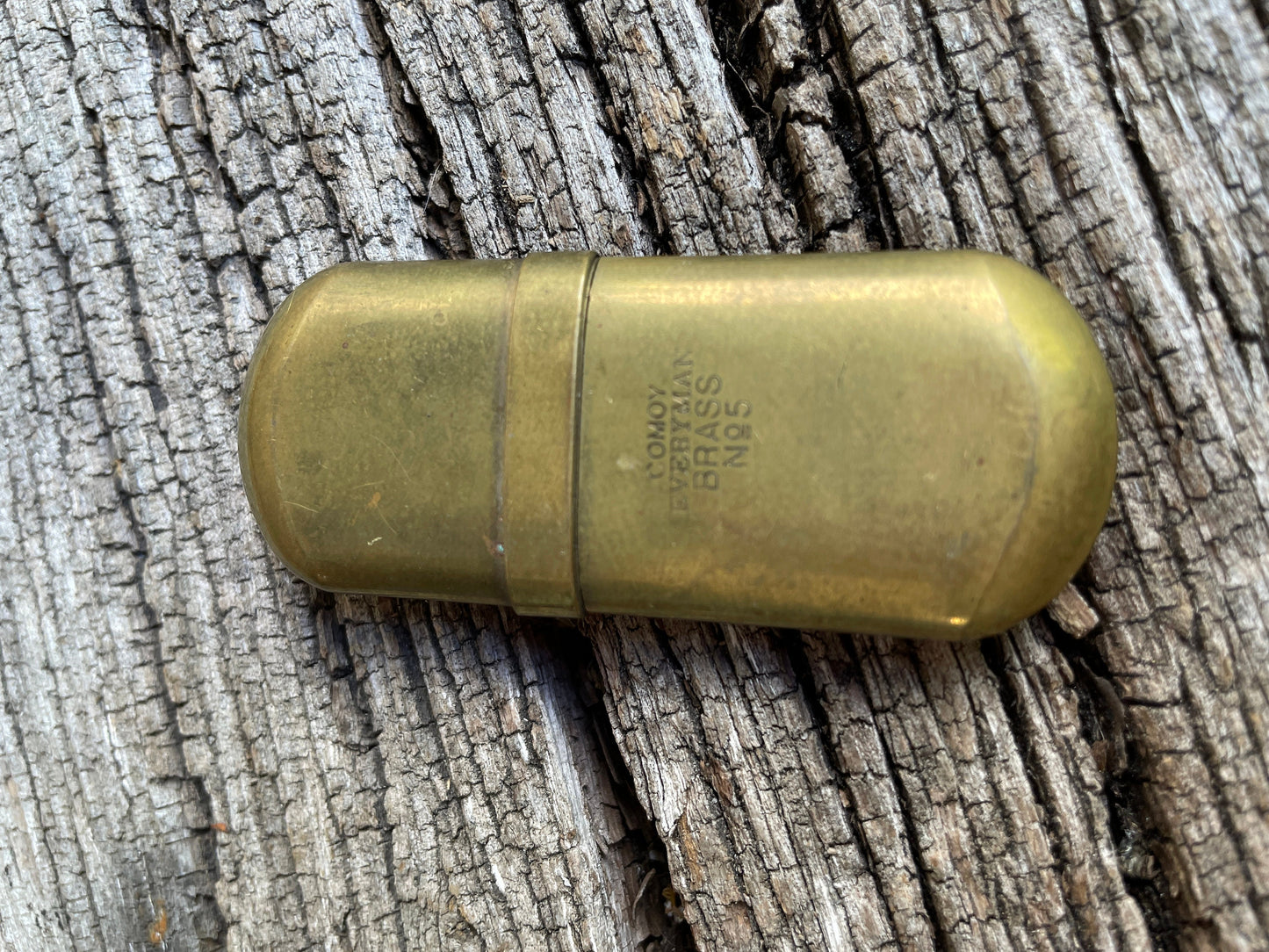 Comoy Everyman Brass No5 Antique lighter 7cm long