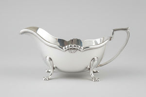 Vintage Harrods London Silver Plated Sauce Boat, Footed Gravy Boat 186g