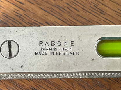 Vintage Rabone Spirit Level No.1394 – Made in England Precision Tool with Wooden Case – Mid 20th Century Carpenter Collectible
