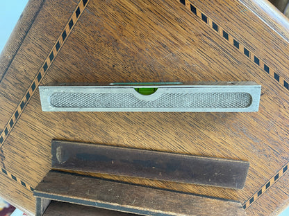 Vintage Rabone Spirit Level No.1394 – Made in England Precision Tool with Wooden Case – Mid 20th Century Carpenter Collectible