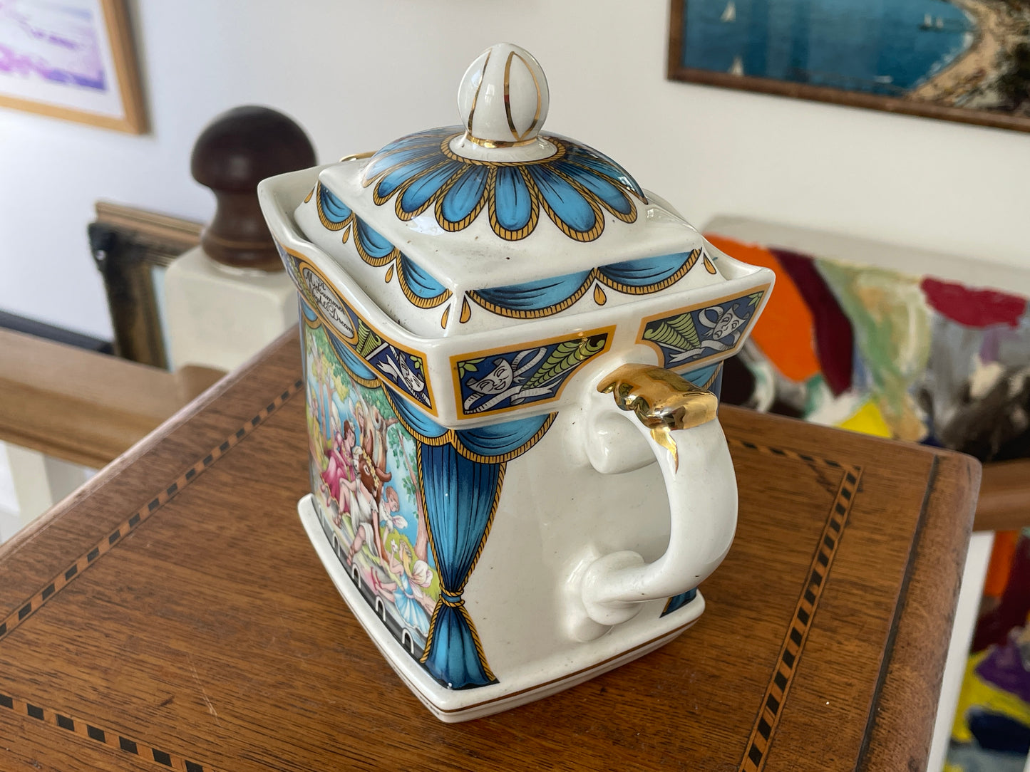 Sadler Staffordshire Shakespeare Teapot A Midsummer Night’s Dream Vintage English Pottery Collectors Piece