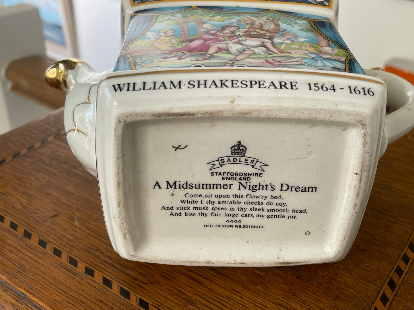 Sadler Staffordshire Shakespeare Teapot A Midsummer Night’s Dream Vintage English Pottery Collectors Piece
