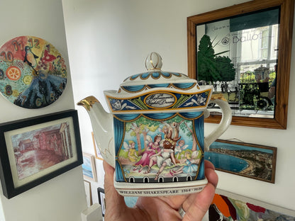 Sadler Staffordshire Shakespeare Teapot A Midsummer Night’s Dream Vintage English Pottery Collectors Piece