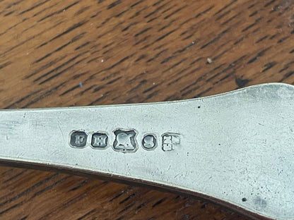 Antique Sheffield Silver Plated Serving Spoon 23.5cm, F H EPNS, Edwardian Pierced Handle Tableware, Vintage Large Spoon