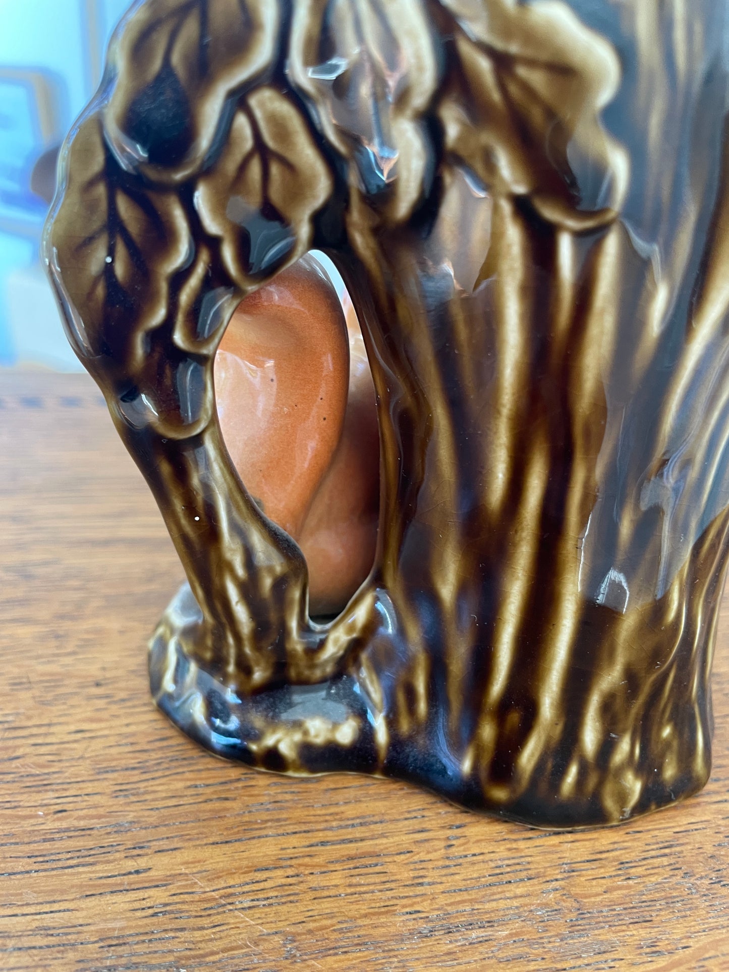Vintage Sylvac Squirrel Vase 4233 Mid Century Woodland Pottery Made in England