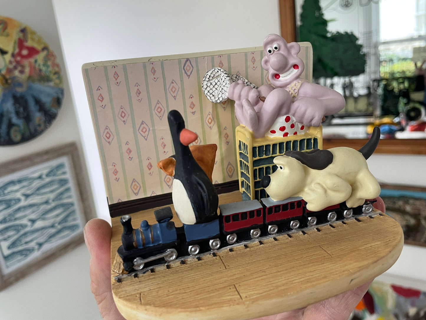 Wallace & Gromit Train Chase Figurine – The Wrong Trousers (1993), 13.5cm Resin Model
