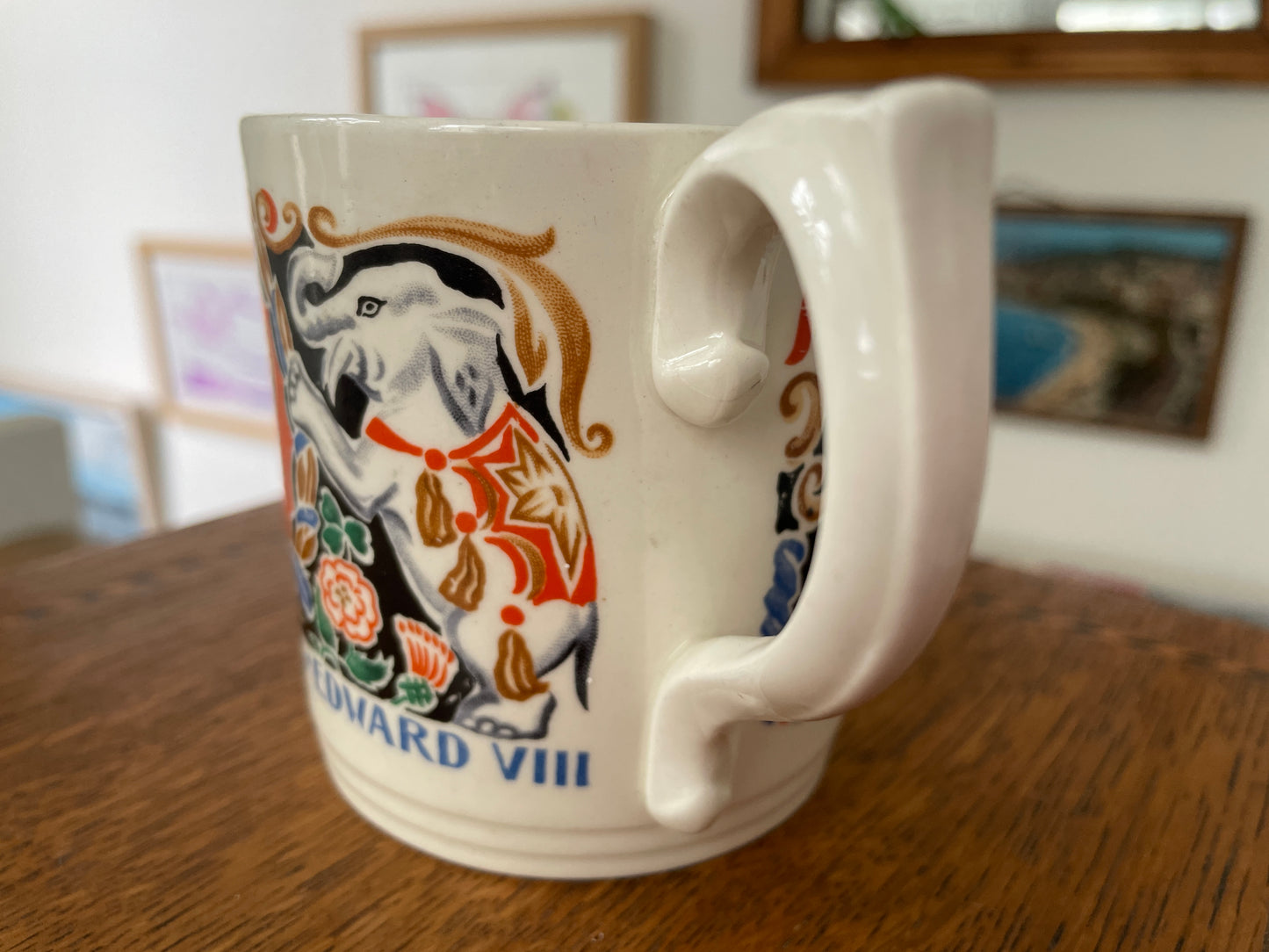 Rare Edward VIII Coronation Mug by Laura Knight RA, 1937 Woods Ivory Ware, Abdication Royal Memorabilia, Vintage British Collectible