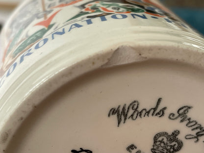 Rare Edward VIII Coronation Mug by Laura Knight RA, 1937 Woods Ivory Ware, Abdication Royal Memorabilia, Vintage British Collectible