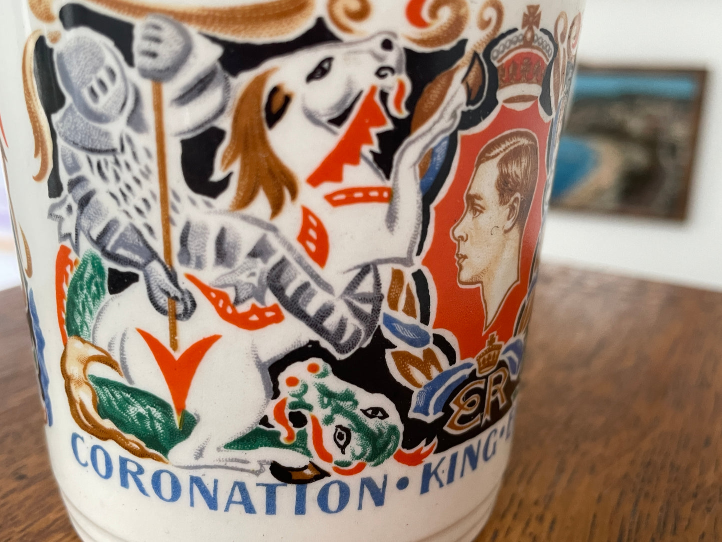 Rare Edward VIII Coronation Mug by Laura Knight RA, 1937 Woods Ivory Ware, Abdication Royal Memorabilia, Vintage British Collectible