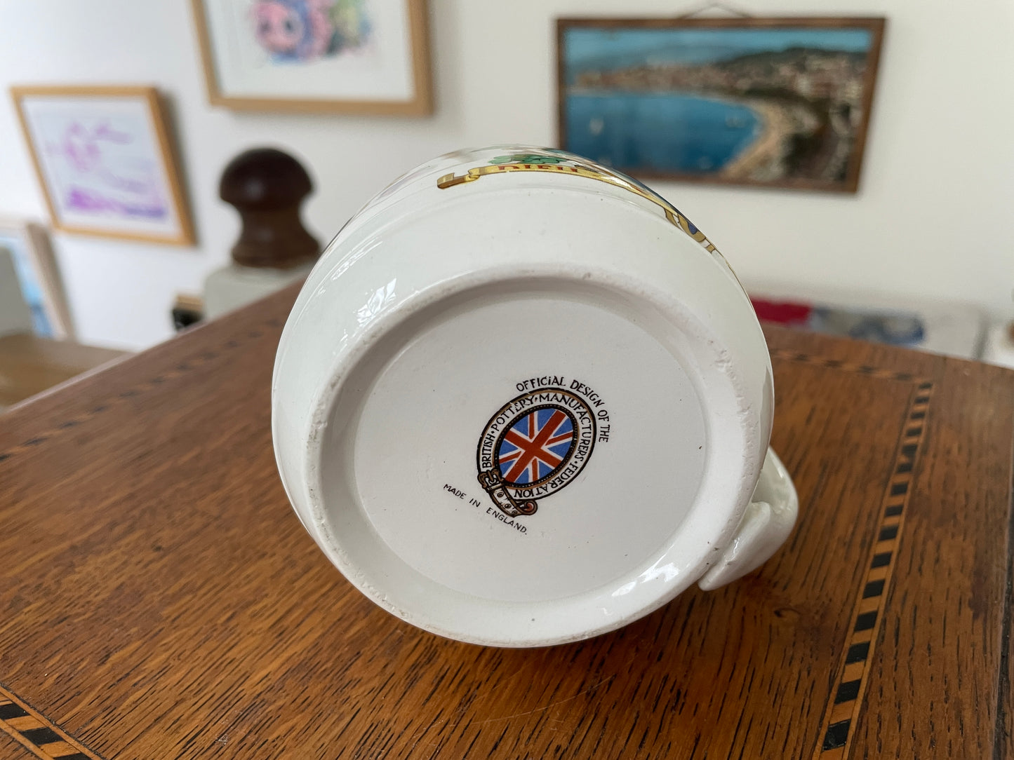 Rare 1937 King Edward VIII Coronation Mug – British Pottery Manufacturers Federation Official Design – Royal Collectible Souvenir Cup