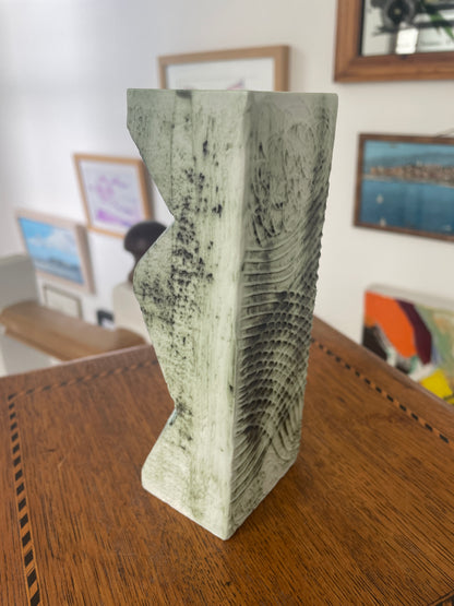 Vintage Carn Pottery Vase – Geometric Abstract Studio Pottery, Newlyn Cornwall, Mid 20th Century Modernist British Ceramic