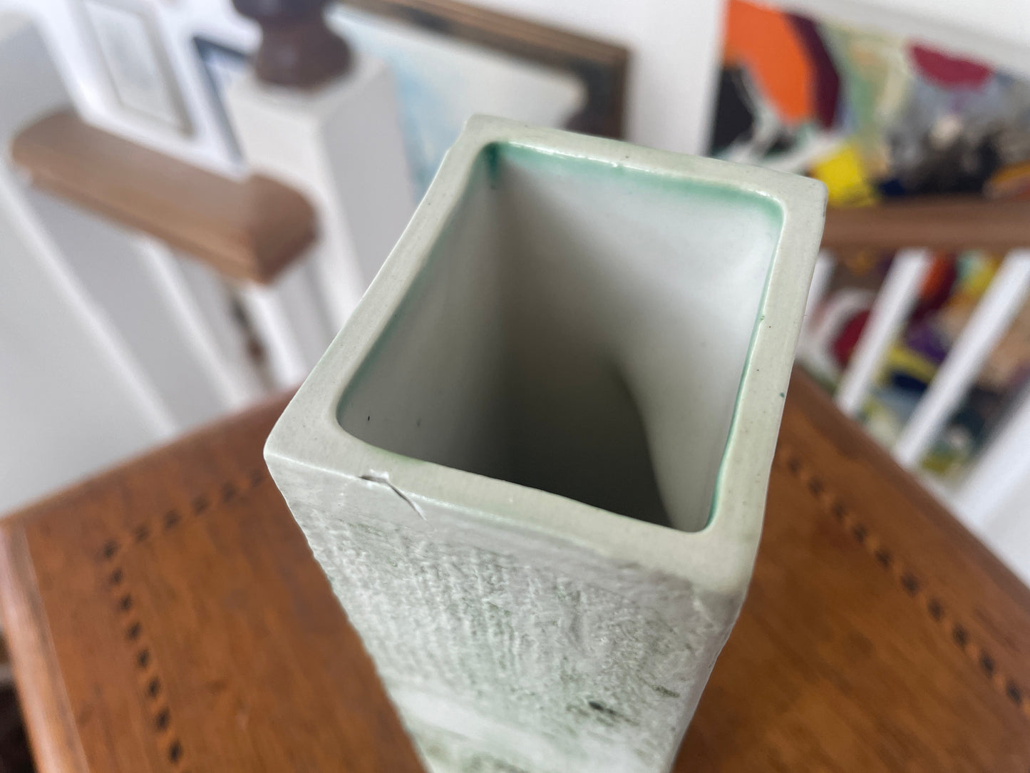 Vintage Carn Pottery Vase – Geometric Abstract Studio Pottery, Newlyn Cornwall, Mid 20th Century Modernist British Ceramic