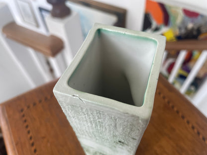 Vintage Carn Pottery Vase – Geometric Abstract Studio Pottery, Newlyn Cornwall, Mid 20th Century Modernist British Ceramic