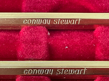 Vintage Conway Stewart Gold Ballpoint Pen and Pencil Set – Boxed UK-Made Writing Set, 1970s Executive Gift
