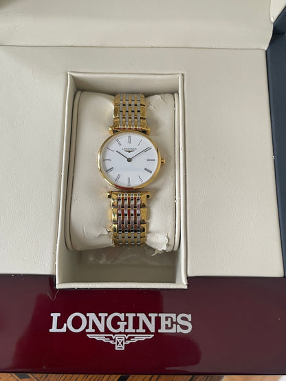 Longines La Grande Classique Ladies Watch  Ref L4 209 2 Gold and Steel Bracelet  Swiss Quartz Box & Papers 2015