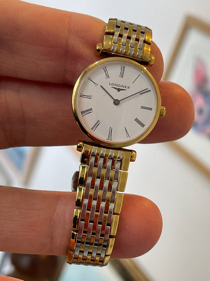 Longines La Grande Classique Ladies Watch  Ref L4 209 2 Gold and Steel Bracelet  Swiss Quartz Box & Papers 2015