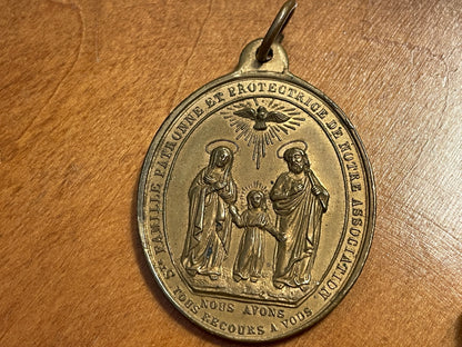 Set of Four Antique Catholic Medals – Pius IX, Our Lady of Ransom, Sacred Heart & Our Lady of Mount Carmel, c.1870–1920