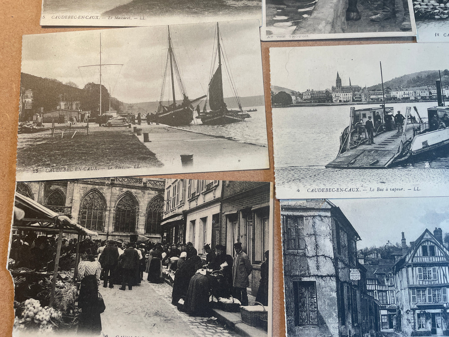 Antique French Postcards from The Eric Morecambe Collection, c1900 Caudebec-en-Caux LL Normandy Vintage Photography Set