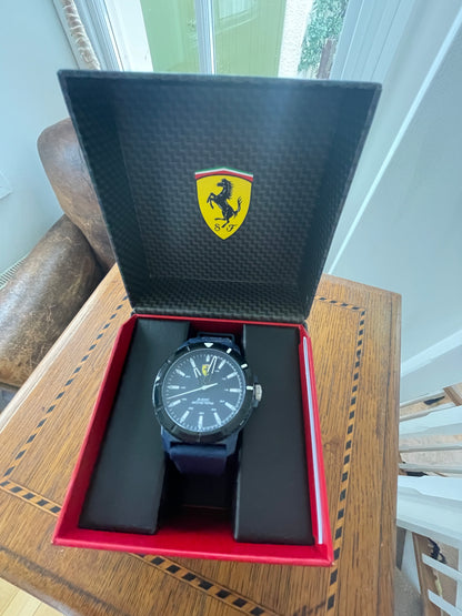 Ferrari Scuderia Quartz Wristwatch – Original Boxed Blue Silicone Model