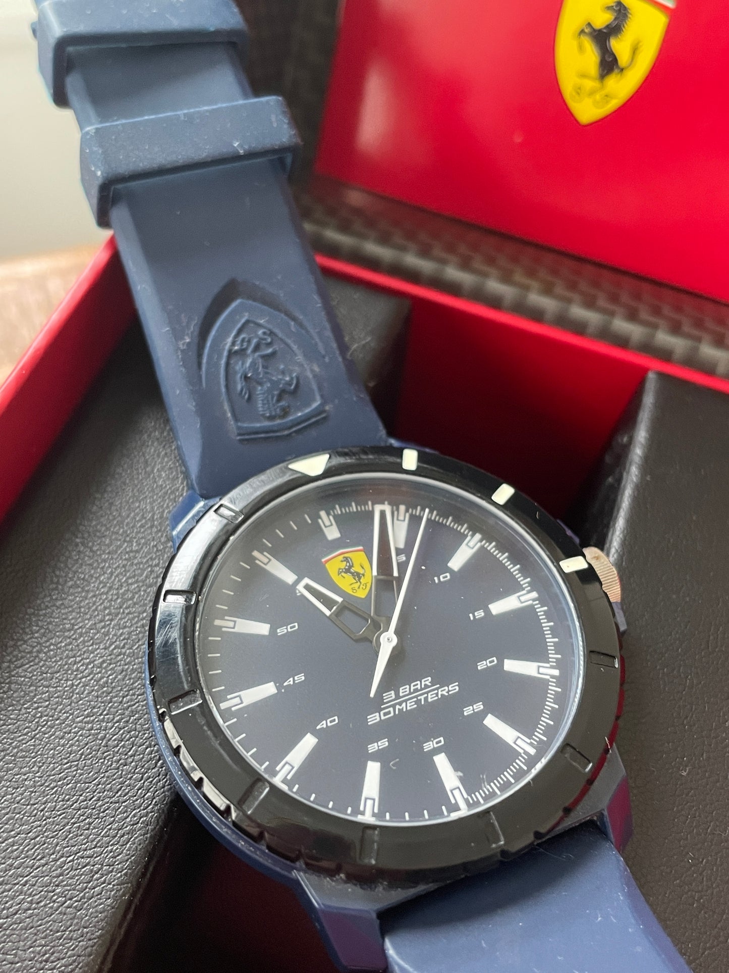 Ferrari Scuderia Quartz Wristwatch – Original Boxed Blue Silicone Model