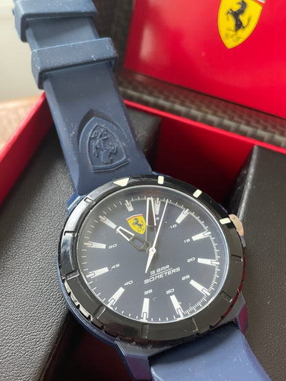 Ferrari Scuderia Quartz Wristwatch – Original Boxed Blue Silicone Model