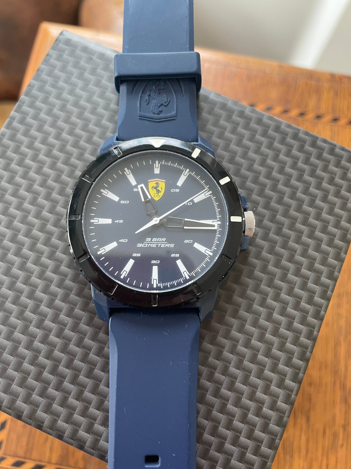 Ferrari Scuderia Quartz Wristwatch – Original Boxed Blue Silicone Model