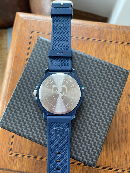 Ferrari Scuderia Quartz Wristwatch – Original Boxed Blue Silicone Model