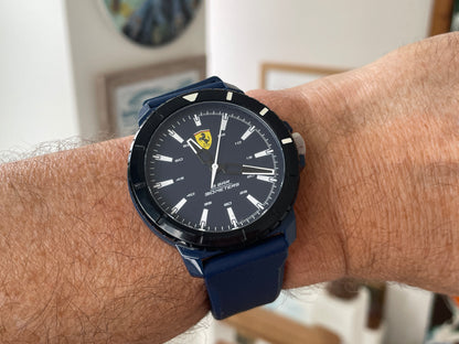 Ferrari Scuderia Quartz Wristwatch – Original Boxed Blue Silicone Model