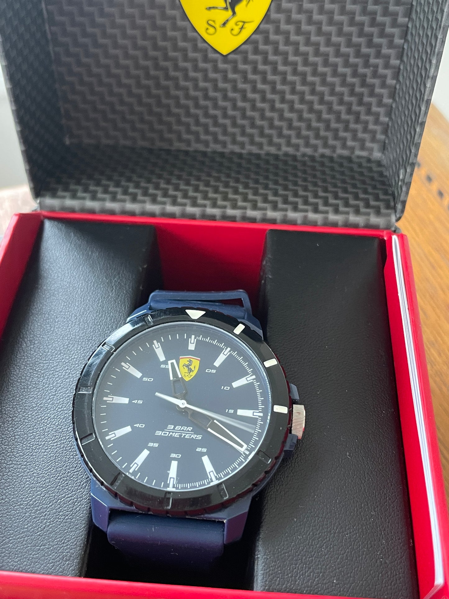 Ferrari Scuderia Quartz Wristwatch – Original Boxed Blue Silicone Model