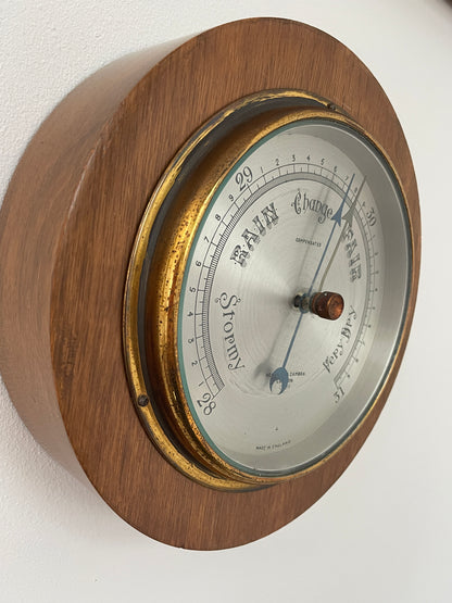 Antique English Wall Barometer – Negretti & Zambra London Compensated Aneroid (c.1900)