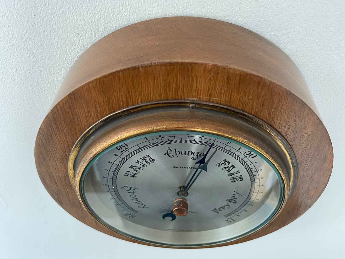 Antique English Wall Barometer – Negretti & Zambra London Compensated Aneroid (c.1900)
