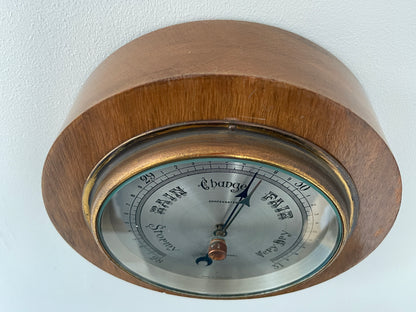 Antique English Wall Barometer – Negretti & Zambra London Compensated Aneroid (c.1900)