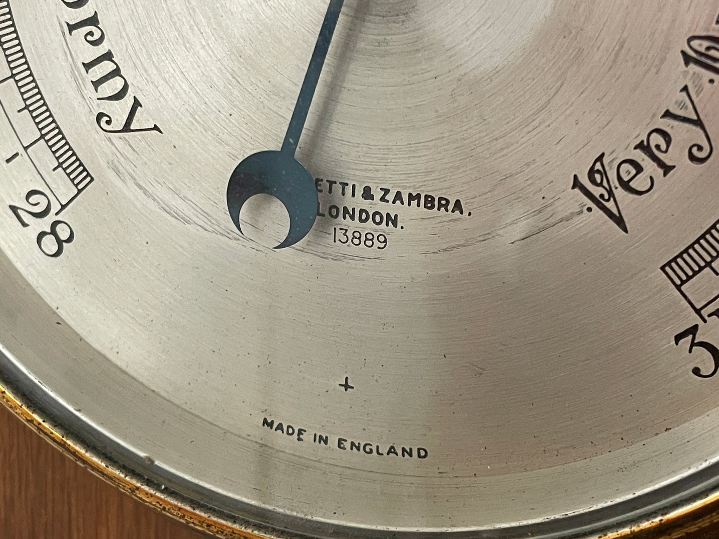 Antique English Wall Barometer – Negretti & Zambra London Compensated Aneroid (c.1900)