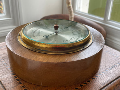 Antique English Wall Barometer – Negretti & Zambra London Compensated Aneroid (c.1900)