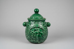 Antique West German Ceramic Punch Bowl – Bay Keramik Majolica Glazed ‘Bowlle’ Punch Server (c.1960s)