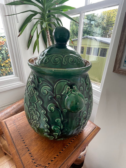 Antique West German Ceramic Punch Bowl – Bay Keramik Majolica Glazed ‘Bowlle’ Punch Server (c.1960s)