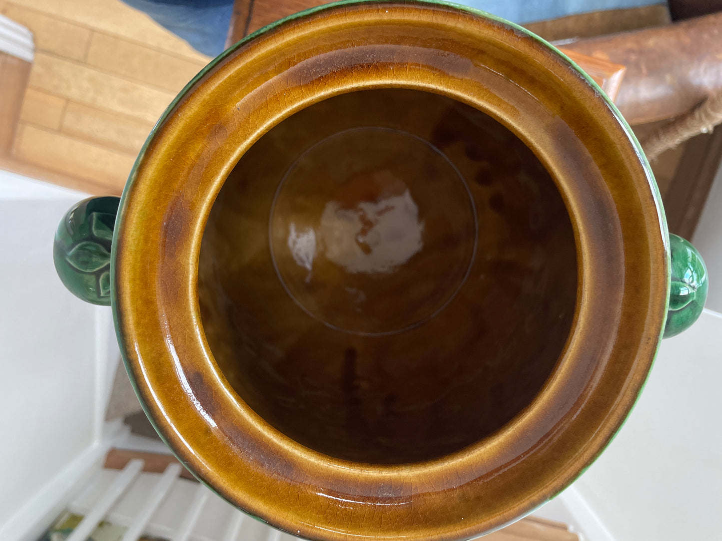 Antique West German Ceramic Punch Bowl – Bay Keramik Majolica Glazed ‘Bowlle’ Punch Server (c.1960s)