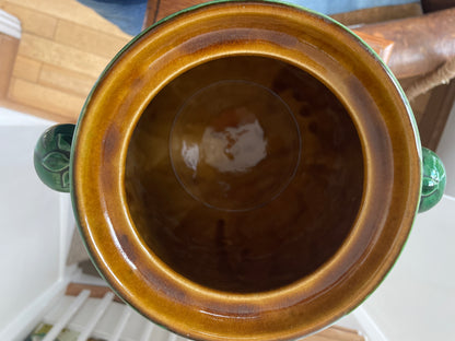 Antique West German Ceramic Punch Bowl – Bay Keramik Majolica Glazed ‘Bowlle’ Punch Server (c.1960s)