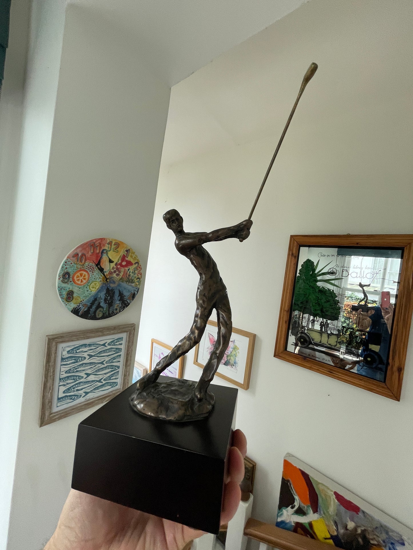Vintage American Cast Bronze – Bernard Kim Limited Edition Golfer Sculpture (c.20th Century)