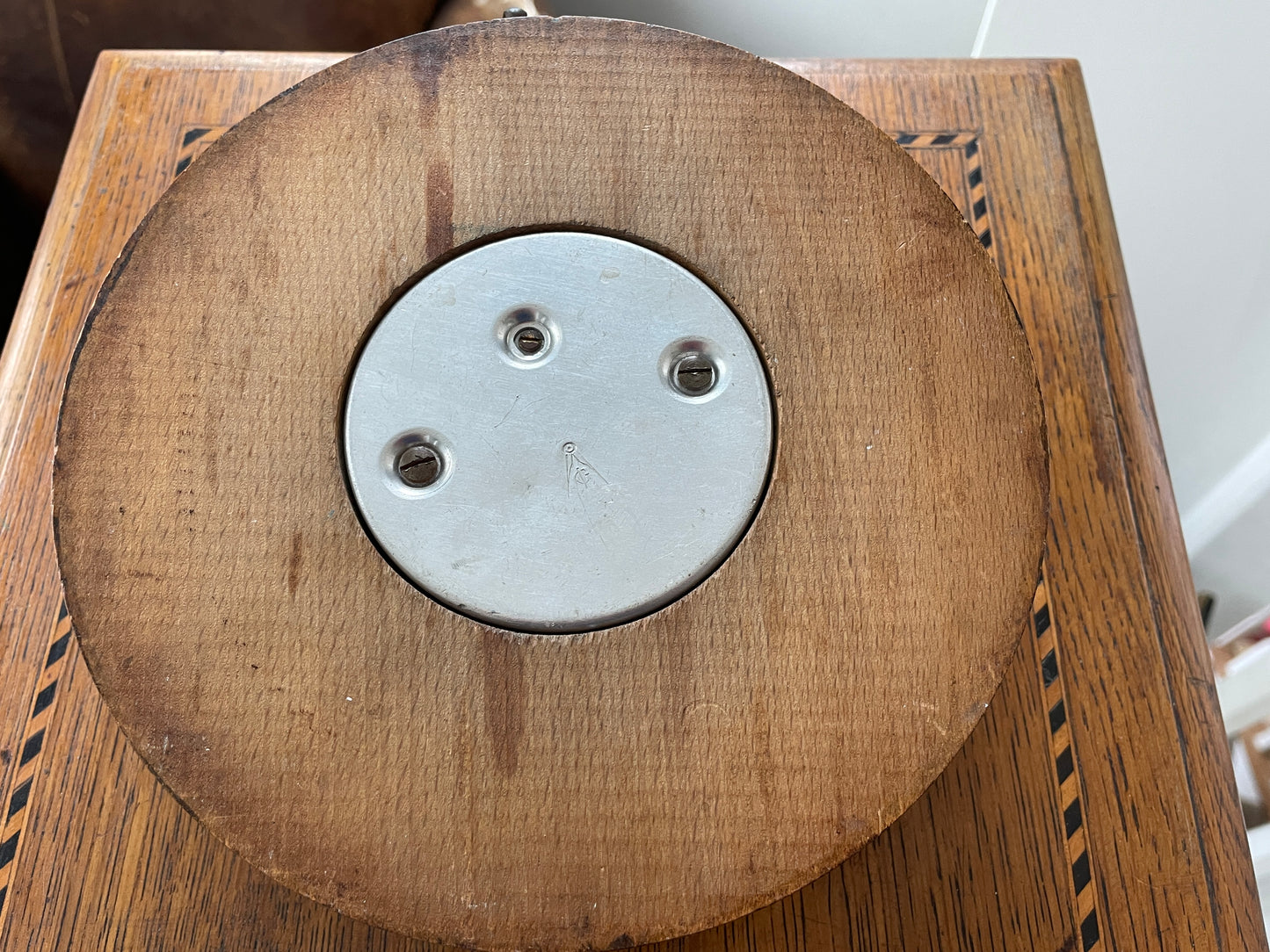 Antique German Aneroid Barometer – G. Lufft Stuttgart Oak-Cased Wall Barometer with Visible Movement (c.1900)